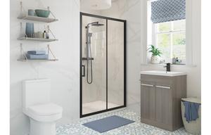 Iconic 1400mm Sliding Door - Matt Black